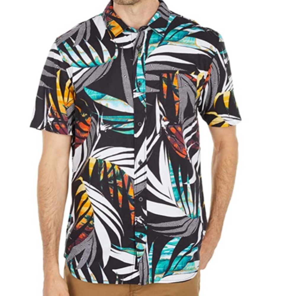 Vans Multicolor Tropical Print Casual Button Down Shirt